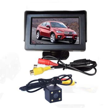 Bileeko Parkimine Monitor TFT LCD, Auto Jälgida, Päike, Kilp, 4.3 Tolline Ekraan, millel Öö tahavaate Kaamera opel astra